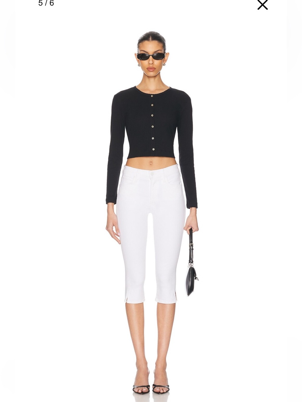 MOTHER The Stunner Zip Bunny Snip Cropped Capris